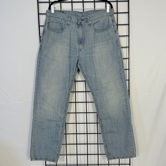 Levi's 569 Jeans Mens 36x30 Blue Loose Straight Fit Light Wash Workwear Outdoor - Picture 1 of 14
